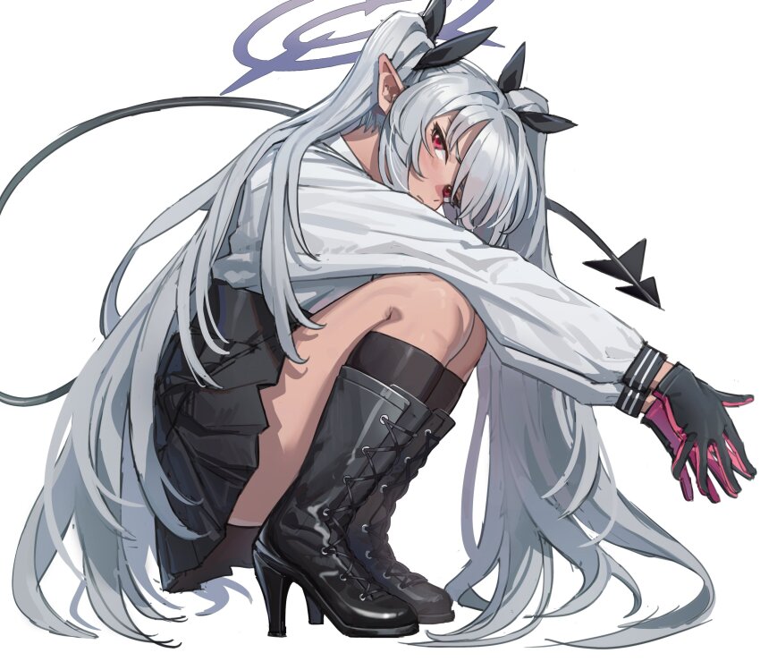 absurdres, blue_archive, gloves, high_heels, highres, hongchamashu, iori_(blue_archive), long_hair