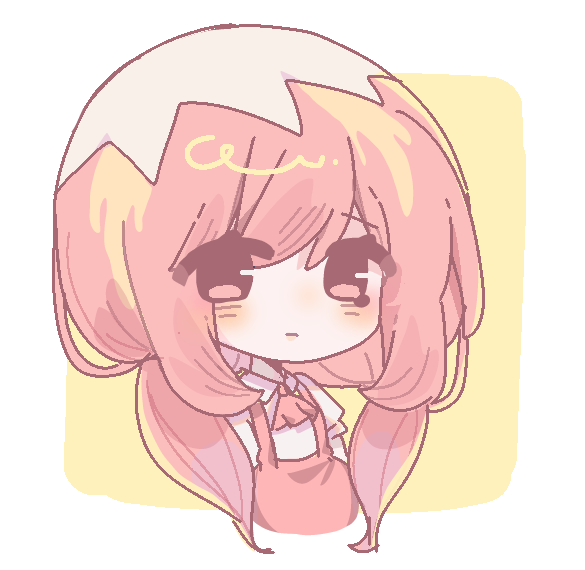 1girl, arms_at_sides, big_hair, border, chibi, chibi_only, chinese_commentary, collared_shirt