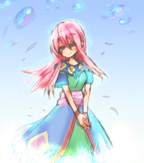 blush, dress, elle_(tenchi_souzou), purple_hair, tagme, tenchi_souzou