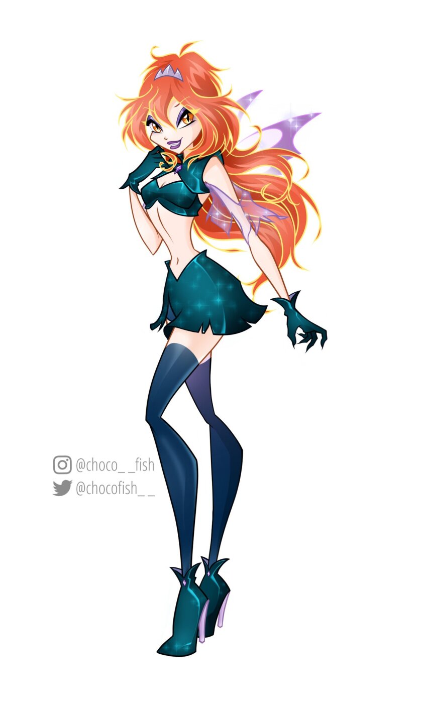 1girl, adapted_costume, aqua_boots, aqua_gloves, aqua_shirt, aqua_shrug, aqua_skirt, bad_id