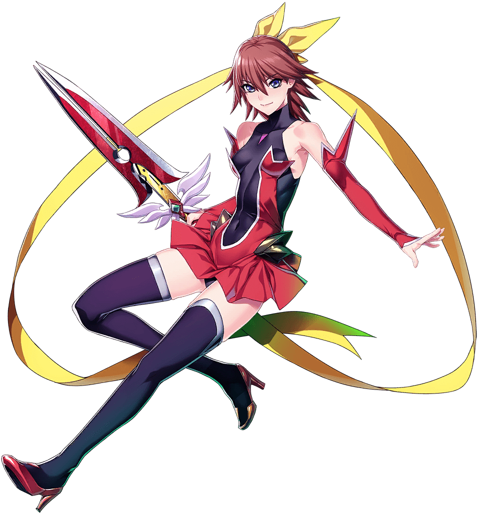 1girl, ban!_(bansankan), bare_shoulders, black_thighhighs, blue_eyes, boots, breasts, brown_hair