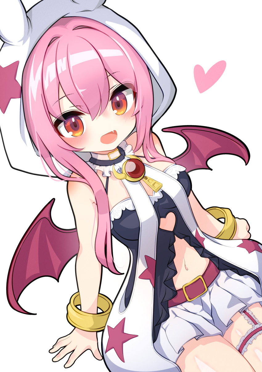 1girl, absurdres, acalephea, bare_shoulders, belt, bracelet, clothing_cutout, cutout_above_navel