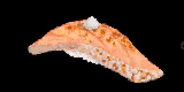 black_background, filet, fish_(food), food_focus, garnish, grated_daikon, hisachan55cute, nigiri