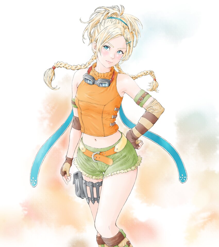 1girl, absurdres, belt, blonde_hair, blush, breasts, closed_mouth, final_fantasy