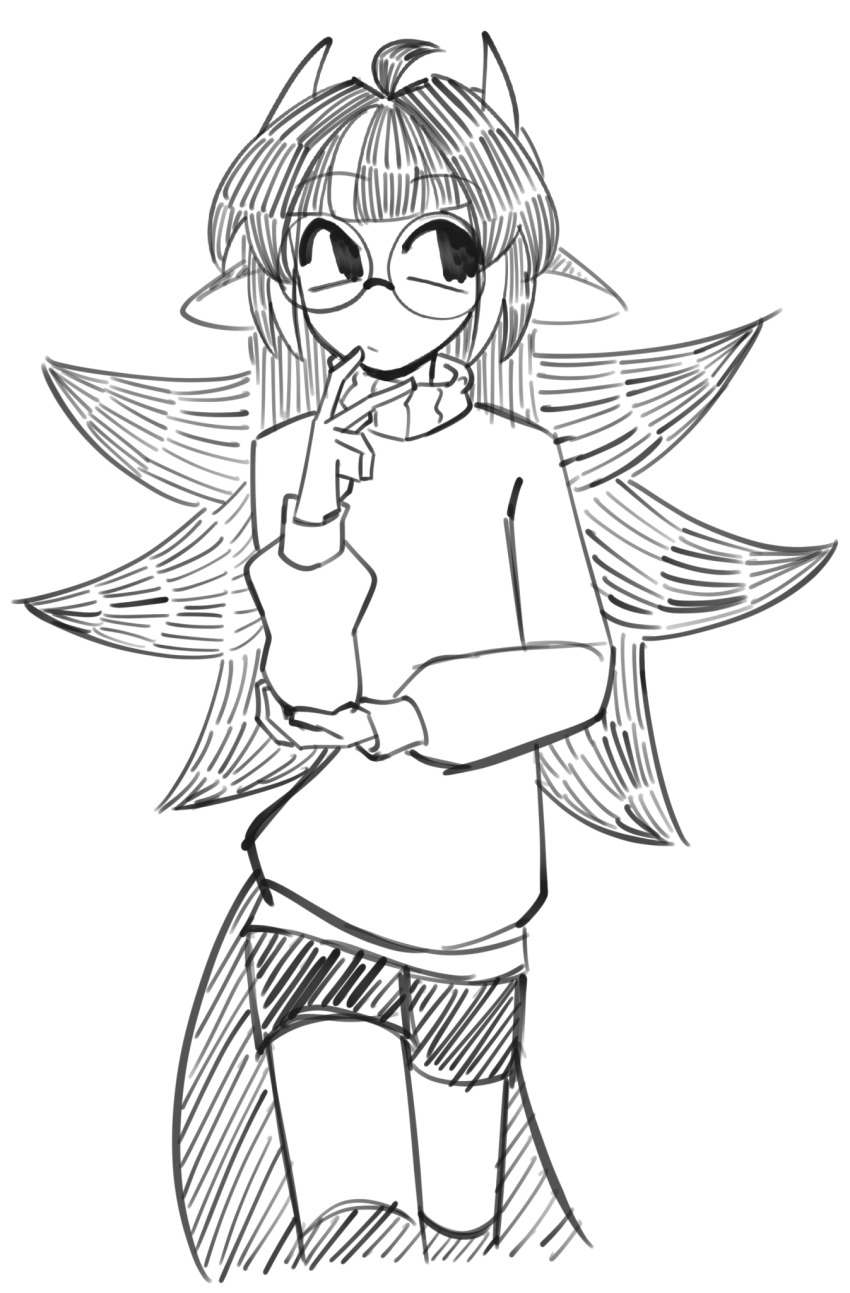 1girl, animal_ears, black_eyes, black_shorts, black_socks, black_tail, closed_mouth, cowboy_shot