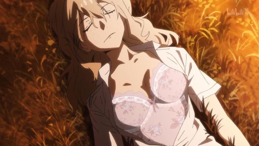 1boy, 1girl, anime_screenshot, aoki_clair, black_skirt, blonde_hair, brown_hair, corset