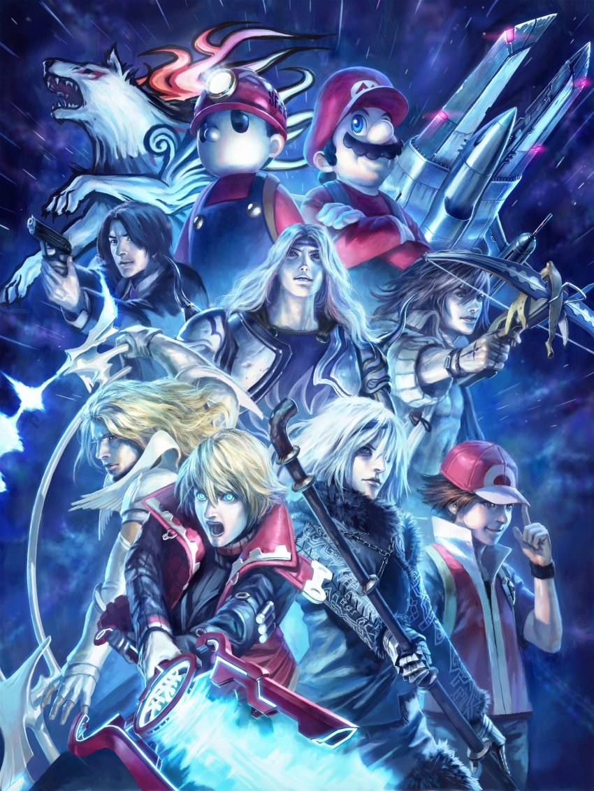 00s, 1990s_(style), 428:_fuusa_sareta_shibuya_de, 6+boys, ag+_(atelieriji), alternate_costume, amaterasu_(ookami), aq_interactive