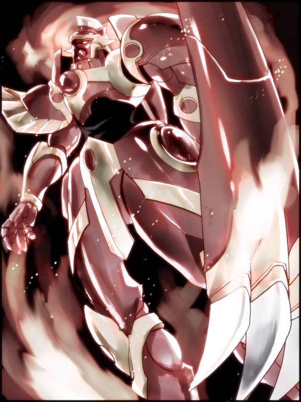 1990s_(style), d-red, fire, fox, magic_knight_rayearth, mashin, mecha, no_humans