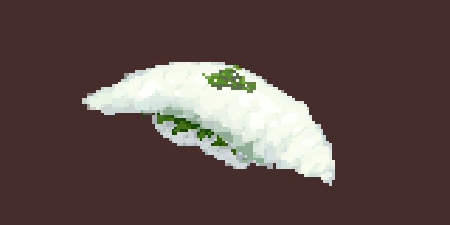 fish_(food), flounder, food, food_focus, garnish, hisachan55cute, nigirizushi, no_humans