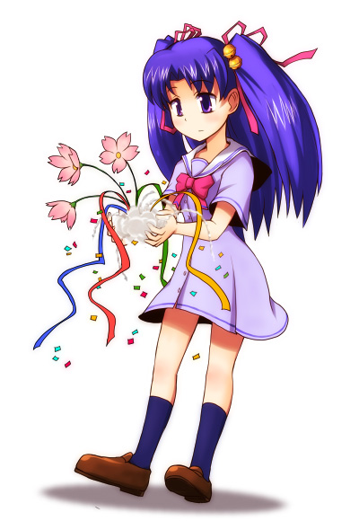 00s, 1girl, aoba_kozue, female_focus, flower, full_body, konno_natsume, mahoraba