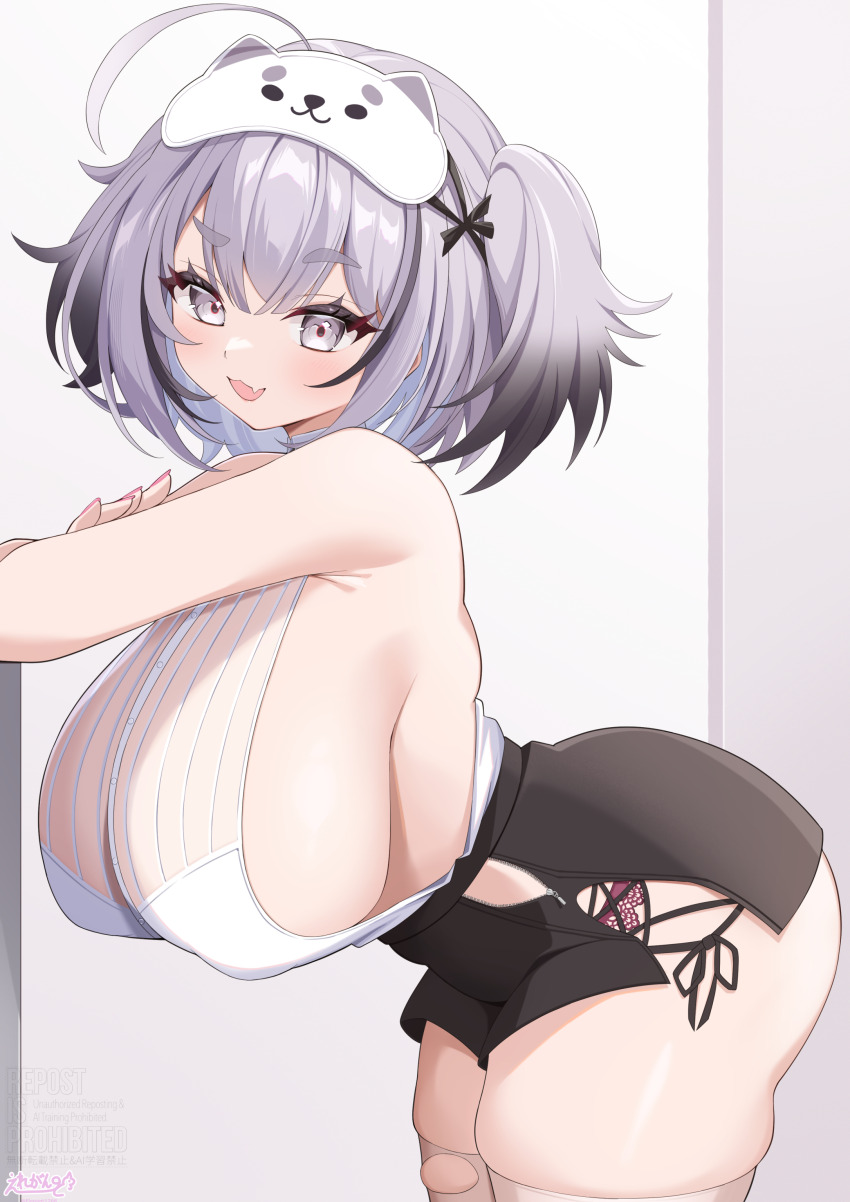 1girl, absurdres, azur_lane, black_skirt, blush, breasts, curvy, elegant_(sumisumi4268)