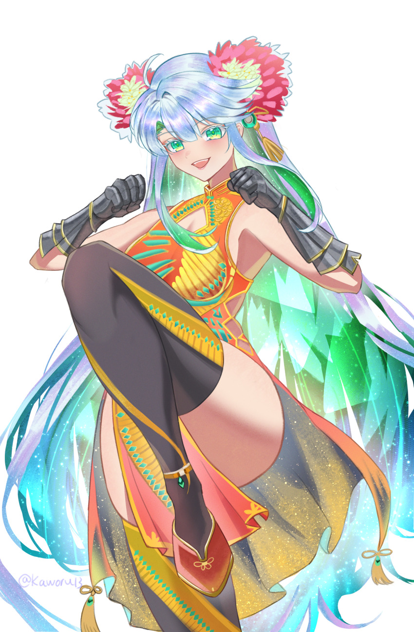 1girl, absurdres, bare_shoulders, blue_hair, blush, braid, breasts, cleavage