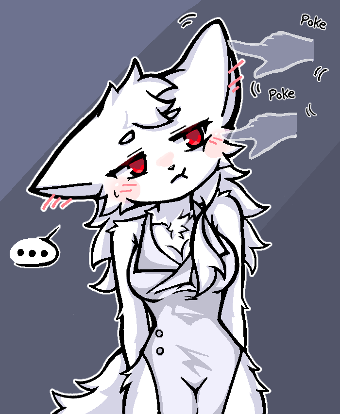 ..., 1girl, animal_ears, animal_nose, blush, blush_stickers, breasts, changed