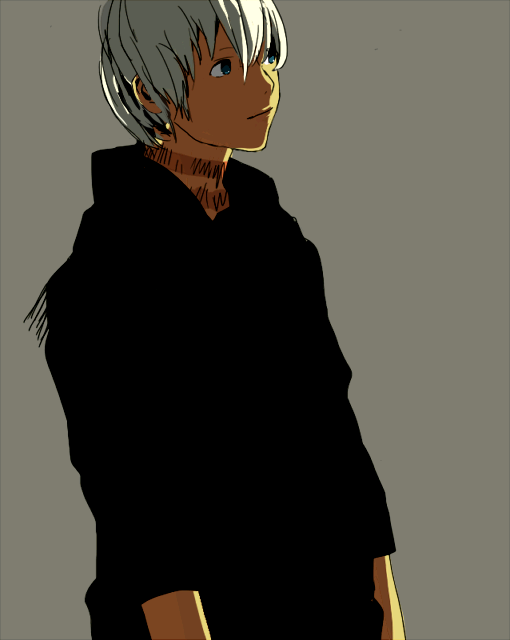 1boy, bad_id, bad_pixiv_id, blue_eyes, ine_(zx_o4), male_focus, no.6, shion_(no.6)