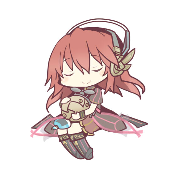 1girl, automedic_alma, black_dress, chibi, closed_eyes, closed_mouth, dress, drone