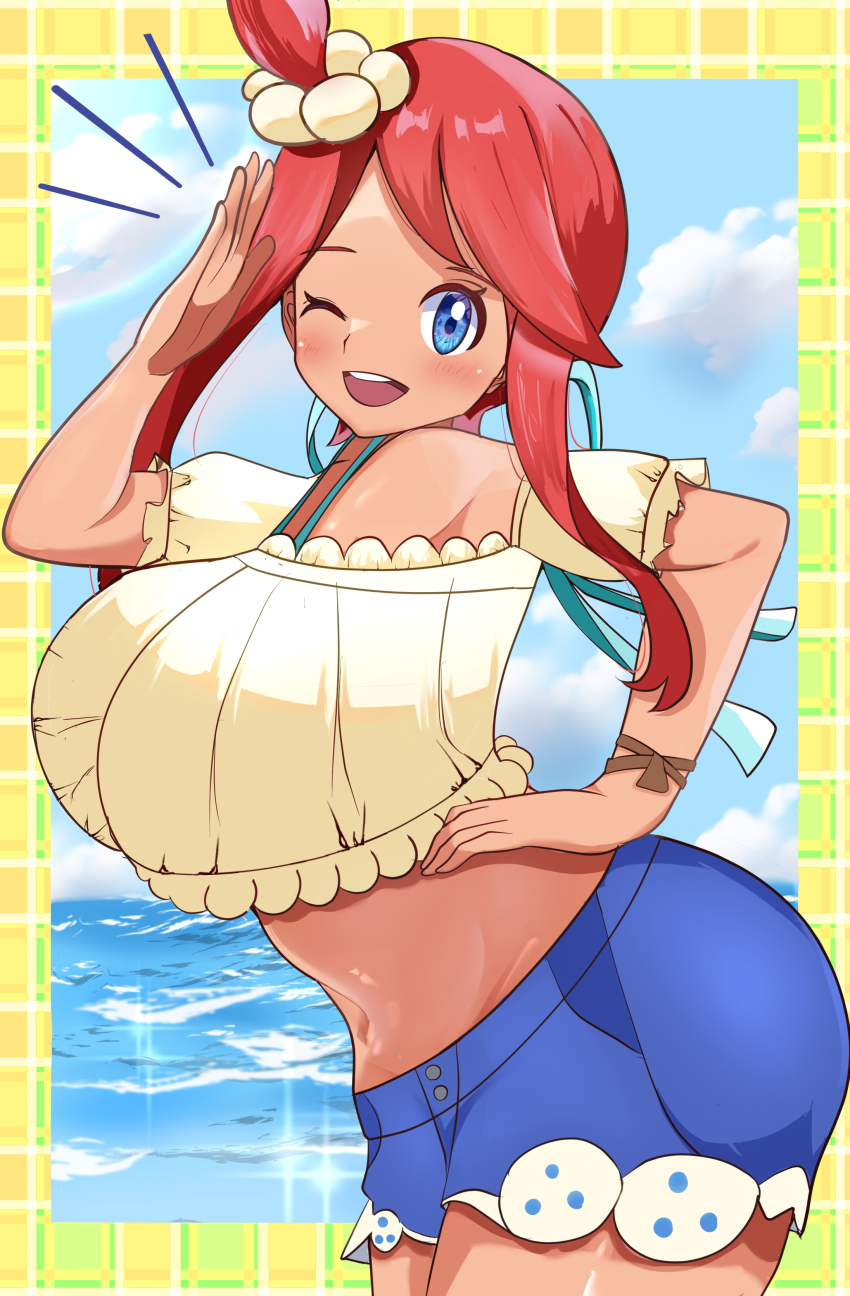 absurdres, blue_hair, breasts, edwith27, highres, large_breasts, nintendo, official_alternate_costume