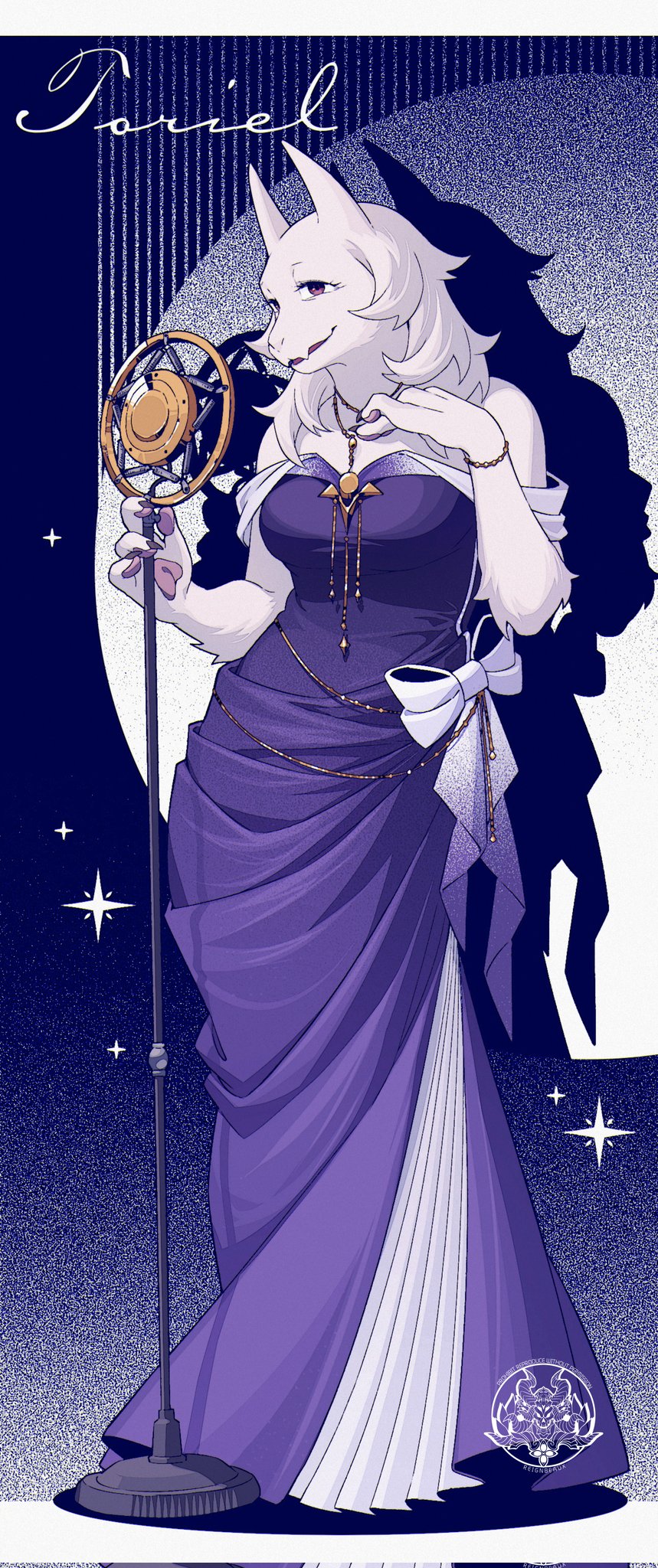 1girl, breasts, fangs, furry, furry_female, goat, goat_girl, goat_horns