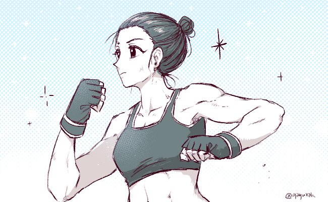 1girl, artist_request, fight_class_3, kwon_tae-young, muscular, muscular_female, tagme