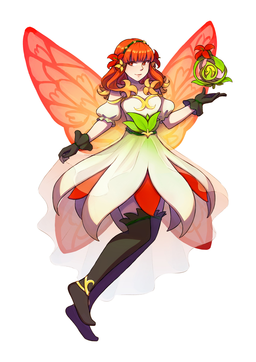 1girl, absurdres, alternate_costume, black_boots, black_gloves, blunt_bangs, boots, celica_(fire_emblem)