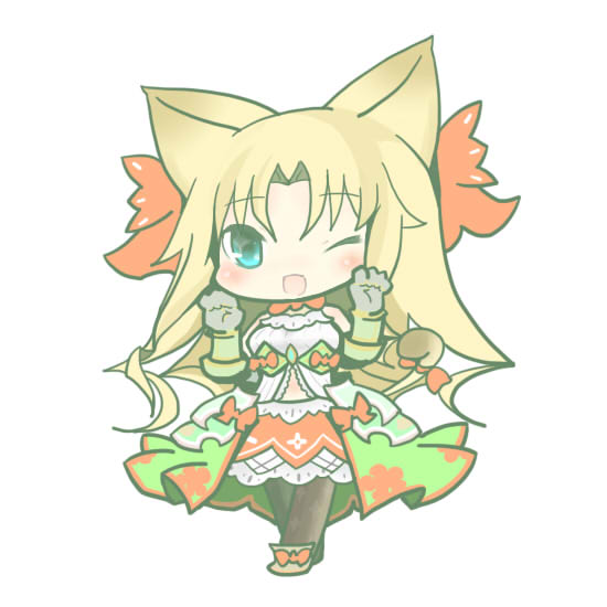 1girl, animal_ears, armor, black_thighhighs, blue_eyes, breastplate, cat_ears, chibi