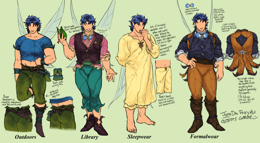 1boy, absurdres, adapted_costume, alternate_ears, blue_hair, book, bow, bowtie