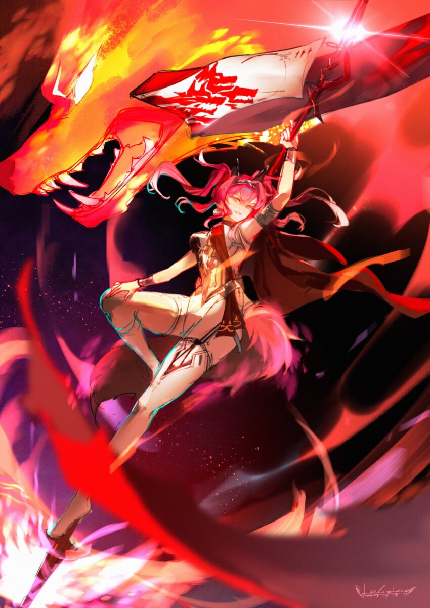 1girl, arm_up, armlet, armor, bodysuit, boots, breastplate, breasts