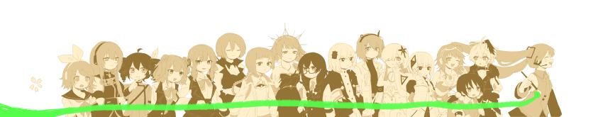 3h3983, 6+girls, a.i._voice, absurdres, adachi_rei, blazer, blunt_bangs, braid