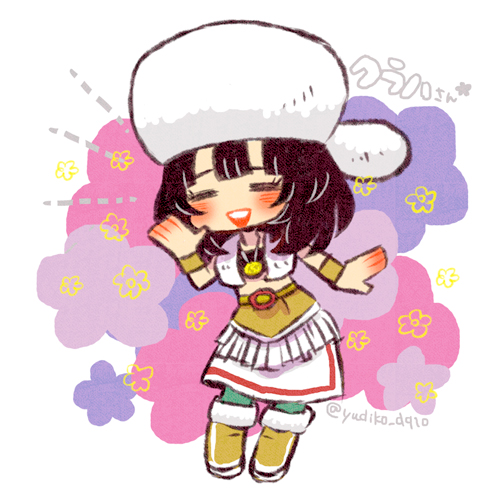 1girl, aqua_leggings, black_hair, black_tube_top, blunt_bangs, boots, bracelet, chibi