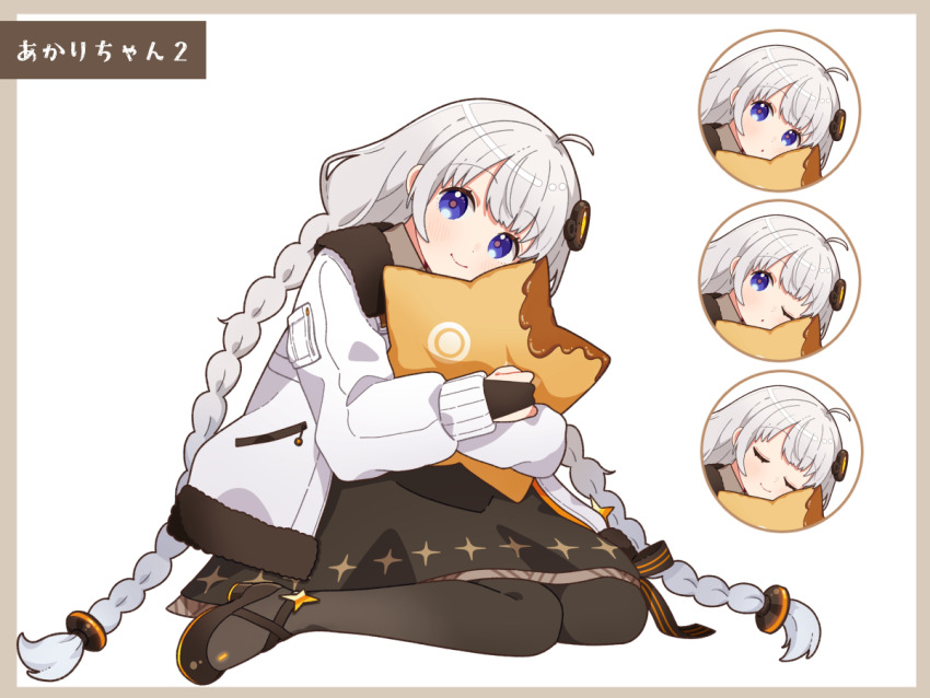 1girl, :o, ;o, ahoge, binchou_maguro, black_dress, black_gloves, black_pantyhose