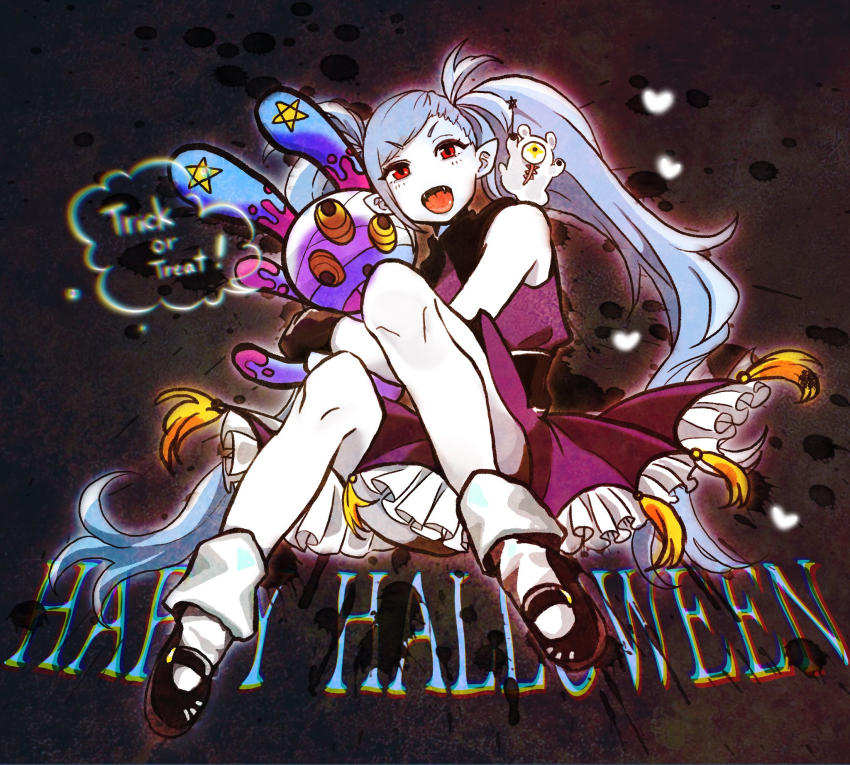 1girl, adorabbit, ai_the_somnium_files, aiba_(ai_the_somnium_files), black_background, black_shoes, blue_hair, dress