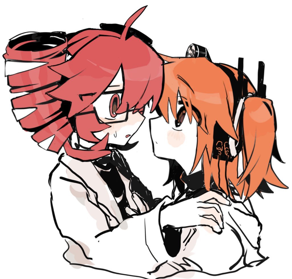 2girls, a.i._voice, adachi_rei, drill_hair, eye_contact, face-to-face, from_side, kasane_teto