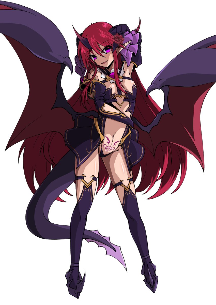 1girl, absurdres, aoi_tabane, arm_behind_head, breasts, commission, corruption, dark_persona