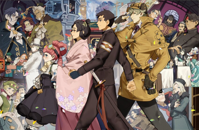 6+boys, 6+girls, ace_attorney, animal, armband, ascot, ashley_graydon, bag