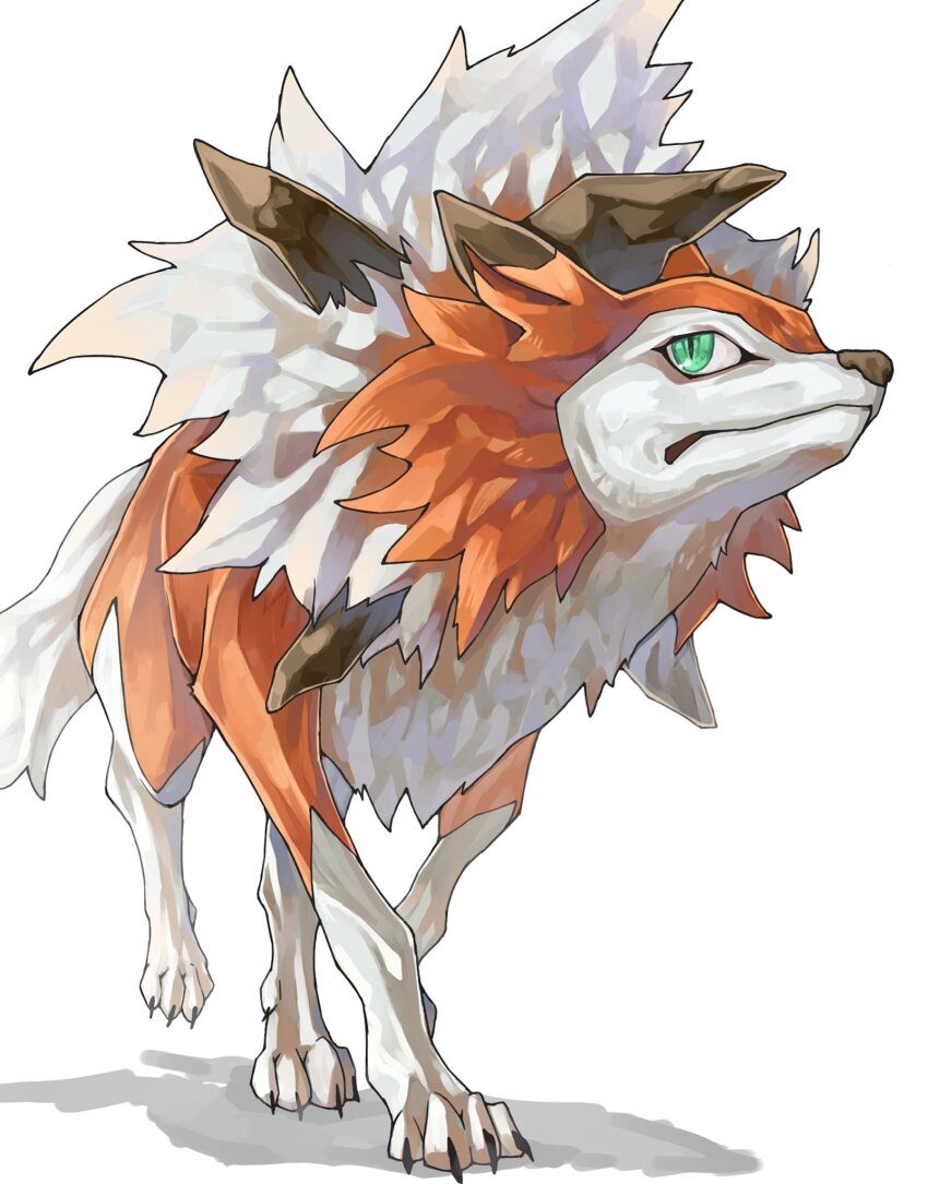 claws, closed_mouth, commentary, full_body, gen_7_pokemon, green_eyes, hashtag-only_commentary, highres