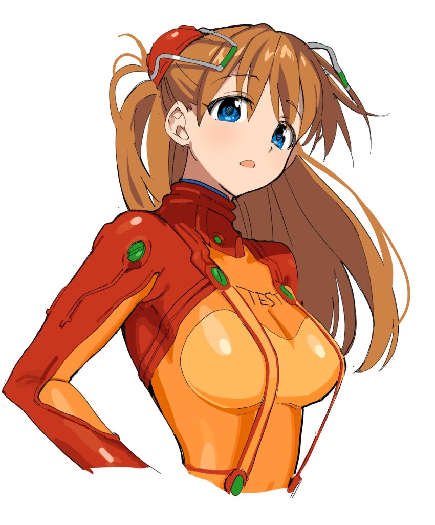 1girl, 4zw89qkqagggcf7, alternate_breast_size_(larger), bodysuit, breasts, brown_hair, commentary, evangelion:_2.0_you_can_(not)_advance