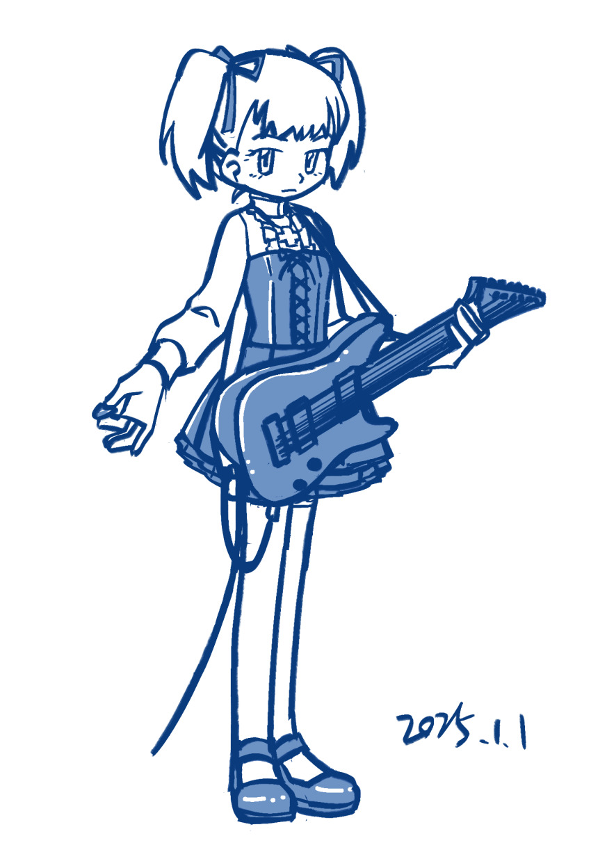 alice_mccoy, digimon, digimon_tamers, electric_guitar, gothic_lolita, guitar, hair_ornament, hairpin