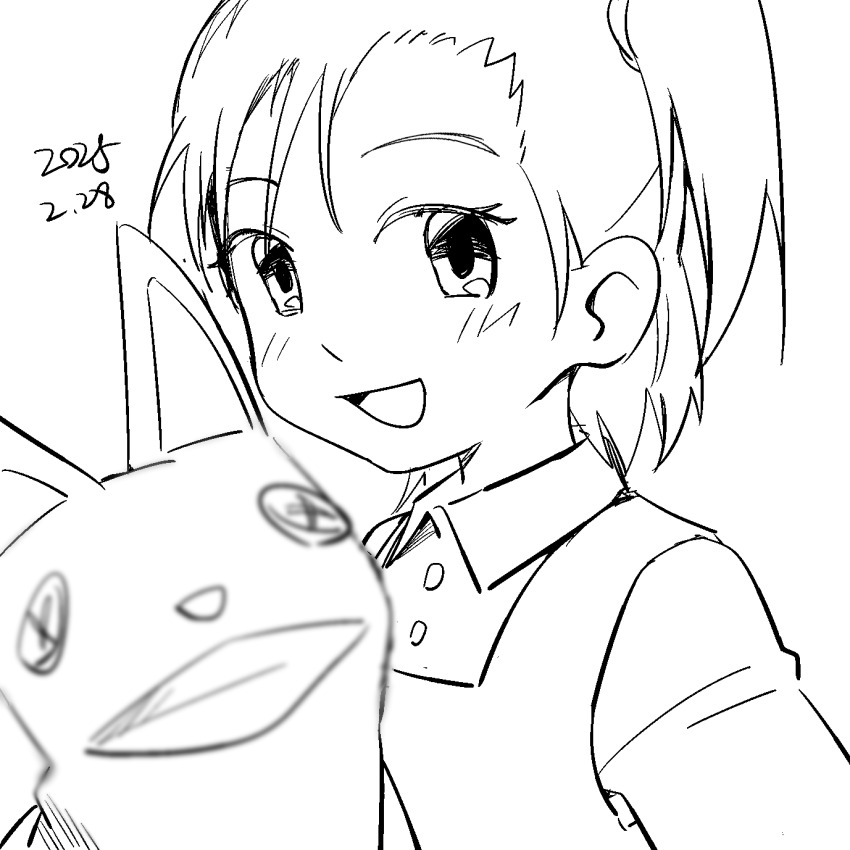 1girl, blush, child, digimon, digimon_tamers, hair_ornament, hairpin, highres