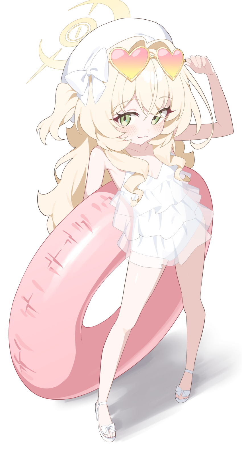 1girl, :3, absurdres, bare_arms, bare_legs, bare_shoulders, beret, bikini