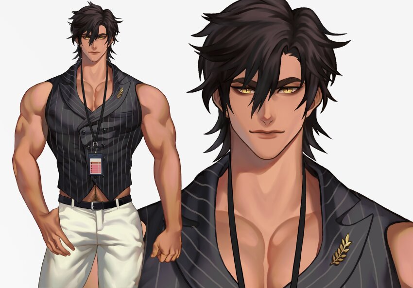 1boy, absurdres, brown_hair, highres, indie_virtual_youtuber, jouvru, kite_hasegawa, male_focus