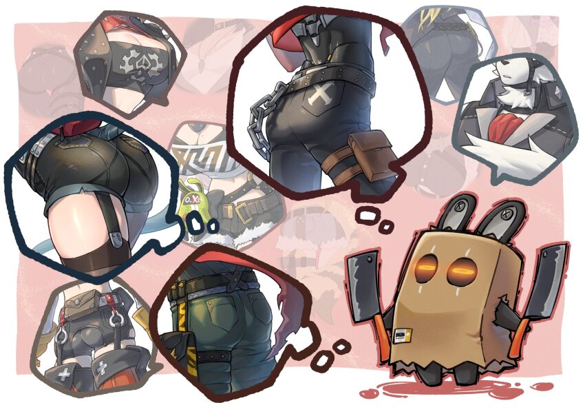 5boys, 6+girls, aalto1031, amillion_(zenless_zone_zero), ass, bagboo_(zenless_zone_zero), billy_kid, black_pants