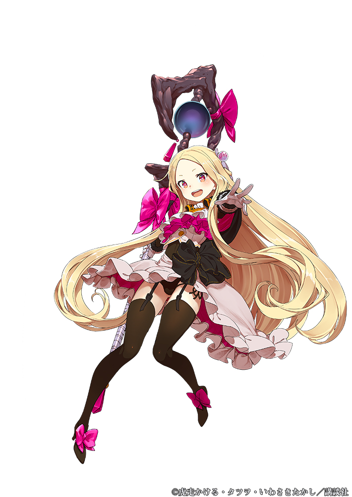 1girl, black_thighhighs, blonde_hair, blush, brown_eyes, dress, full_body, garter_straps