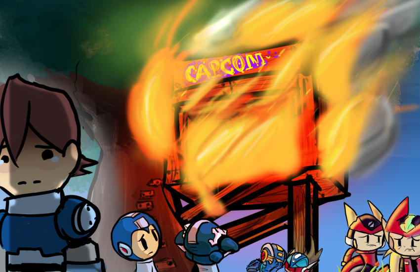 6+boys, bnmotive, capcom, drawfag, fire, geo_stelar_(mega_man), male_focus, mega_man_(character), mega_man_(classic), mega_man_(series), mega_man_battle_network, mega_man_battle_network_(series), mega_man_legends_(series), mega_man_star_force_(series), mega_man_volnutt, mega_man_x_(series), mega_man_zero_(series), mega_man_zx, mega_man_zx_advent, megaman.exe, model_a_(mega_man), model_zx_(mega_man), multiple_boys, parody, tears, third-party_edit, treehouse, x_(mega_man), zero(z)_(mega_man), zero_(mega_man)