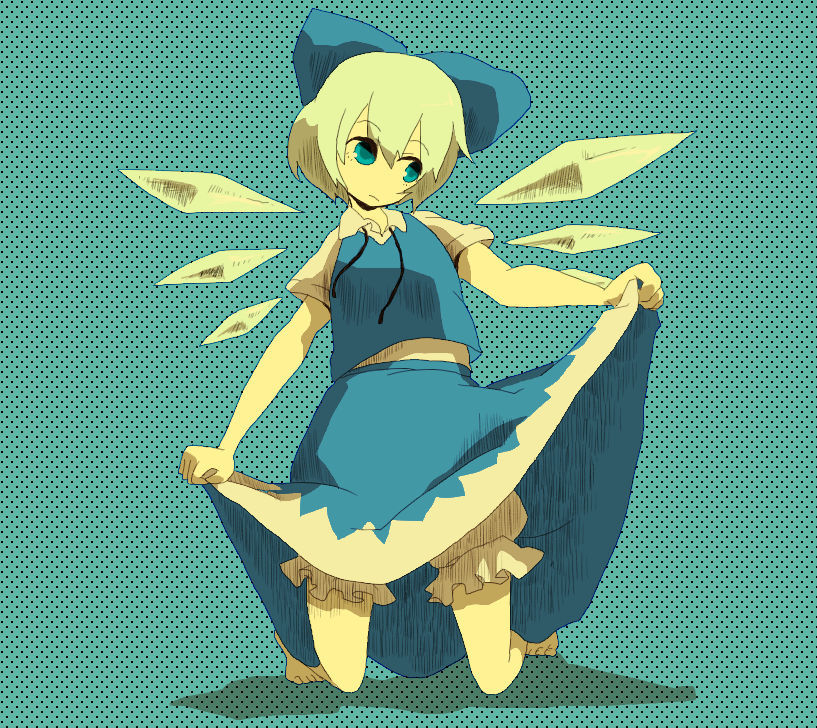 1girl, aosaki, bad_id, bad_pixiv_id, barefoot, bloomers, blue_eyes, blue_hair