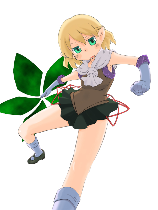 1girl, adapted_costume, bishoujo_senshi_sailor_moon, black_shoes, black_skirt, blonde_hair, blush, braid