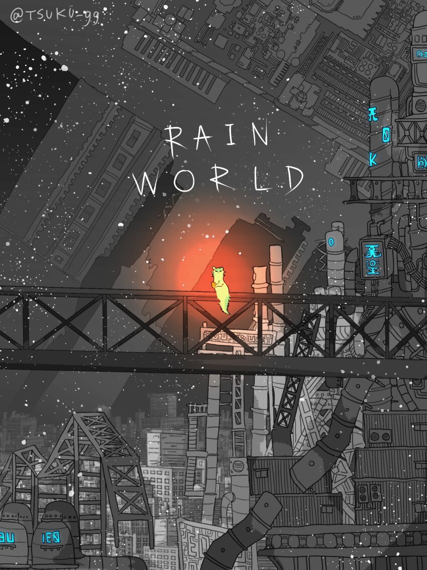 commentary, copyright_name, creature, english_commentary, green_fur, highres, holding, holding_lantern