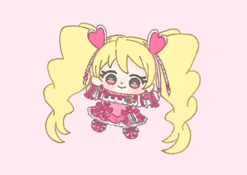 1girl, absurdly_long_hair, blonde_hair, boots, bow, chibi, closed_mouth, cross-laced_clothes