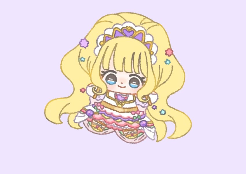 1girl, absurdly_long_hair, bare_shoulders, blonde_hair, blue_eyes, blueberry, blunt_bangs, bridal_gauntlets