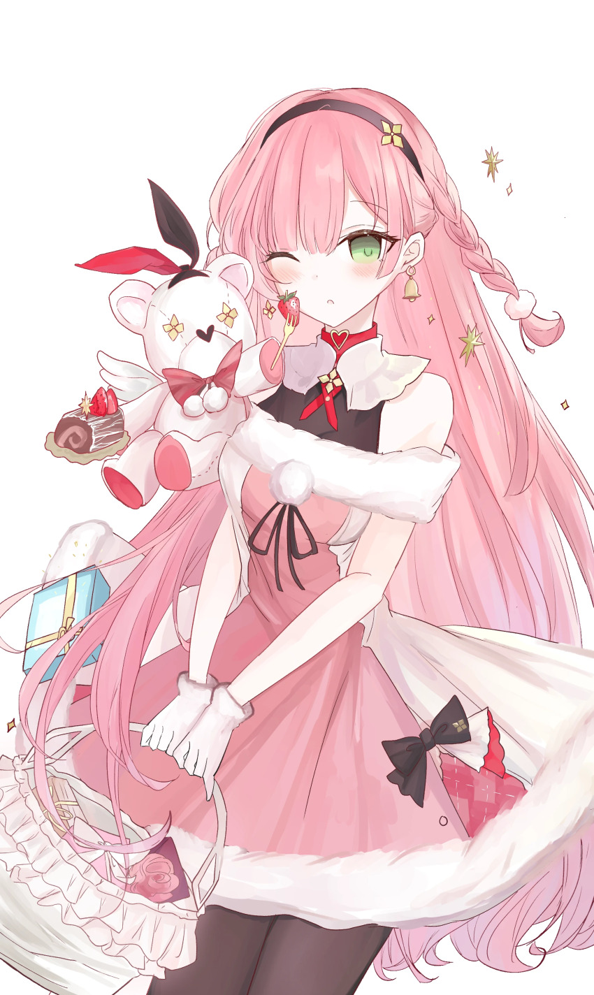 1girl, :o, absurdres, arcaea, artist_request, bare_shoulders, basket, bell