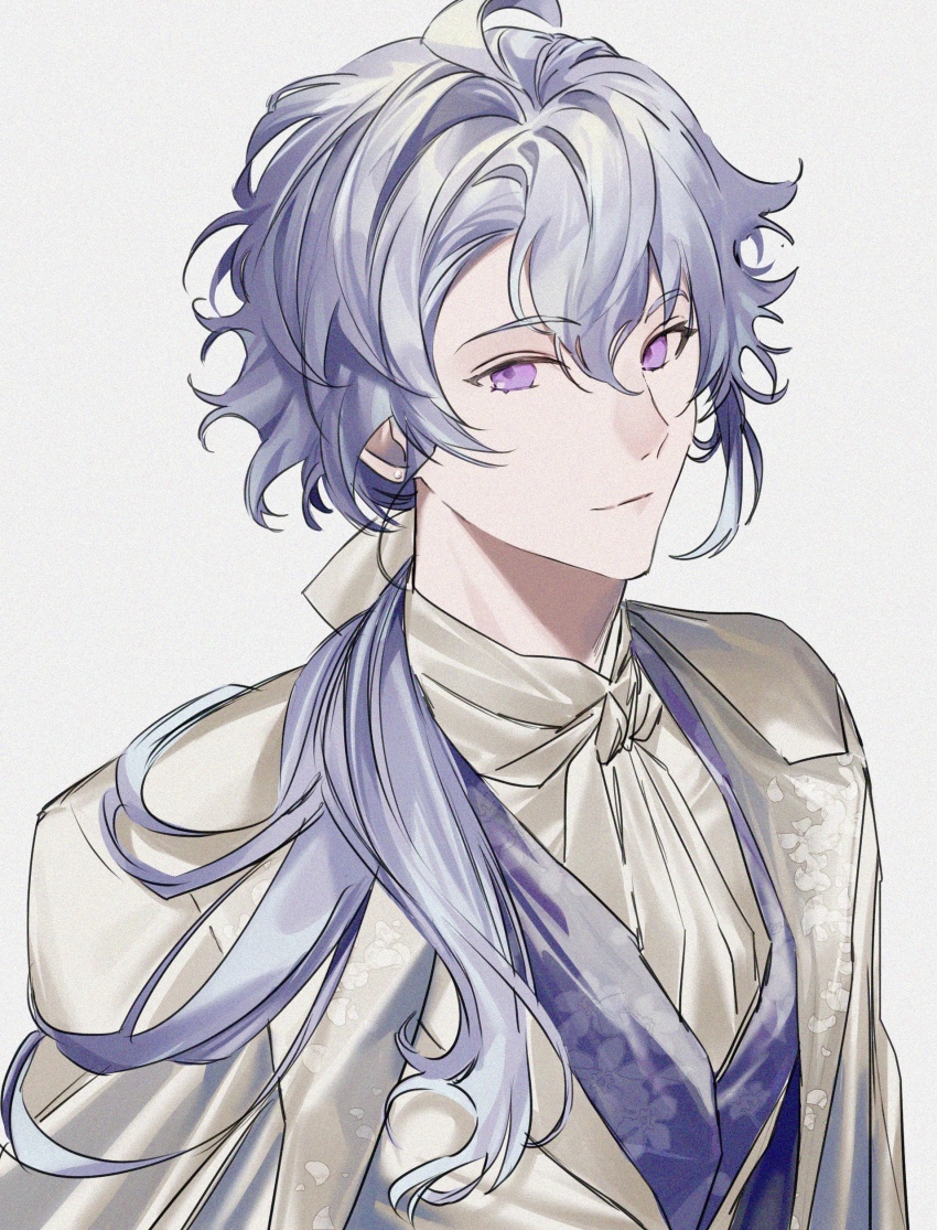 1boy, absurdres, bow, closed_mouth, commentary_request, earrings, fate/grand_order, fate_(series)