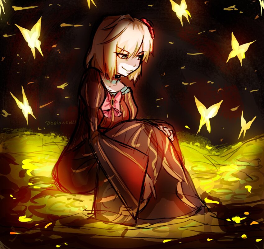 1girl, arcueid_brunestud, beatrice_(umineko), beatrice_(umineko)_(cosplay), belaweb123, blonde_hair, blush, breasts